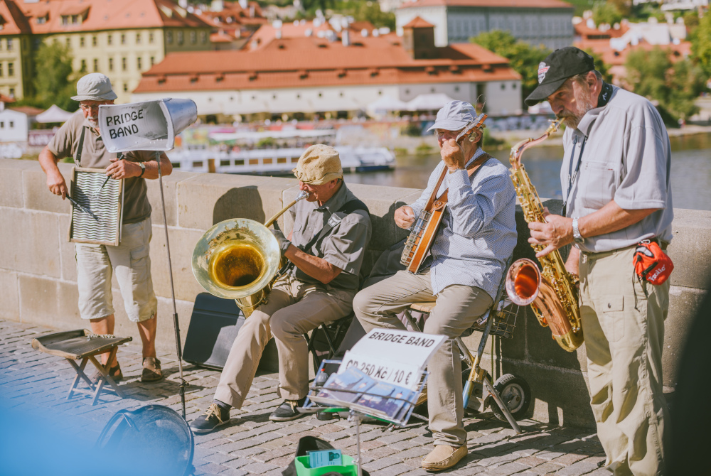 Prague,,Czech,Republic,-,September,19,,2015:,Street,Musicians,On